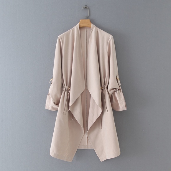 Women Blush Open Coat/Jacket and Foldable Sleeves - Picture 1 of 8